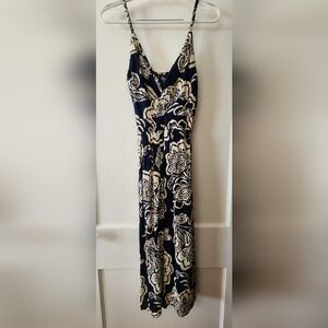 Angie Women's Printed Twist Front Cutout Midi Dress